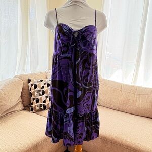 Manuhealii BNWT Vintage! Rare Style and size XL Purple/blk/blue Auli’i Dress